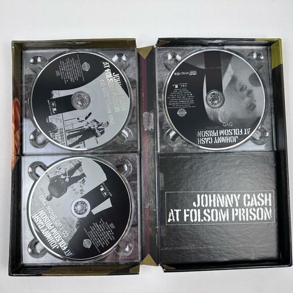 At Folsom Prison by Johnny Cash 2 CD and 1 DVD Music Collection - Picture 3 of 9